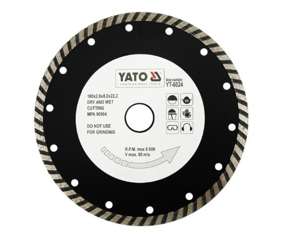 Disc diamantat Turbo 180 mm YATO