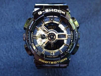 Ceas Sport Casio G-SHOCK GA-110 Black&amp;amp;Gold -NOU 2023 NEGRU LUCIOS -CALITATEA 1 foto