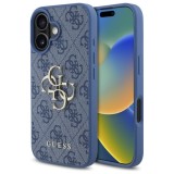 Husa originala Guess iPhone 16 Hardcase 4G Big Logo, albastru, GUHCP16S4GMGBL