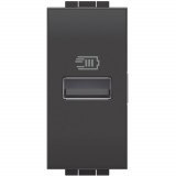 Priza USB 1M Tip A 5V Living Light Bticino antracit L4191A