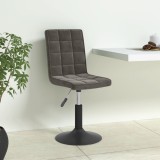 VidaXL Scaune de bucătărie pivotante, 4 buc., gri &icirc;nchis, catifea