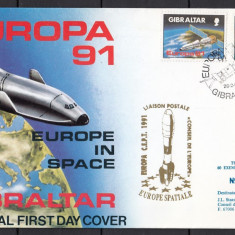 Gibraltar - FDC SPECIAL AUR-EUROPA SPATIALA -Tiraj limitat 60 ex. numerotate