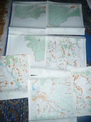 Set 33 Harti Cadastrale Judet. BACAU ,dim.=49x43cm /buc ,pr.&amp;#039;70 ,ed.1979 RSR foto