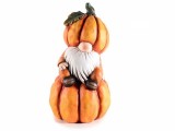 Cumpara ieftin Dovleac Halloween Gnom teracota multicolora 13,5 x 11 x 24,5 H