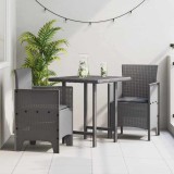 Scaune de grădină cu perne 2 pcs Gri deschis