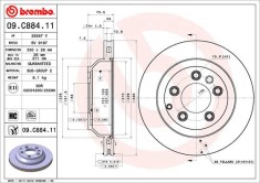 BREMBO 09.C884.11 PRIME LINE - UV Coated Disc frana