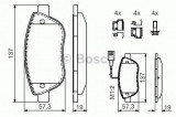 Set placute frana,frana disc FIAT STILO (192) (2001 - 2010) BOSCH 0 986 424 596