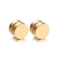 Cercei barbell magnetici gold,nu necesita gaurirea urechii 8 mm