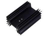 Radiator extrudat negru SEIFERT ELECTRONIC KL-195/63,5/SW 63,5x42mm