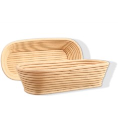 Cos alungit pentru dospire aluat, 24 x 14 cm, ratan, 500 g