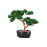 Bonsai artificial verde in ghiveci 15 x 11 x 26 cm