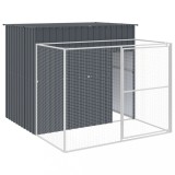 Cumpara ieftin Cusca de caine cu tarc antracit 214x253x181 cm otel galvanizat