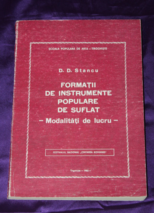 D D Stancu &ndash; Formatii de instrumente populare de suflat &ndash; Modalitati de lucru