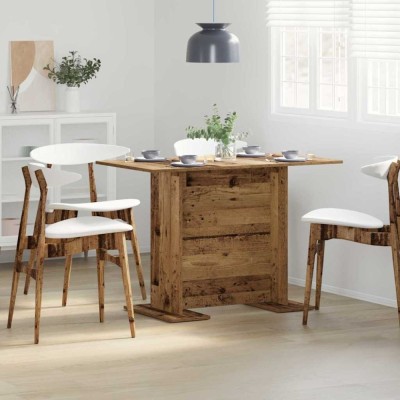vidaXL Masă de dining Lemn vechi 110 x 60 x 75 cm Lemn compozit 863164 foto