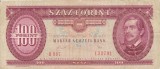 Ungaria 100 Forint 1989 VF Bancnota Straina Europa, Numismatica