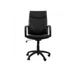 Scaun Birou Directorial Rotativ Piele Ecologica Neagra, Reglabil, 120kg