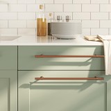 vidaXL M&acirc;nere de dulap, 5 buc., bronz, 320 mm, oțel inoxidabil