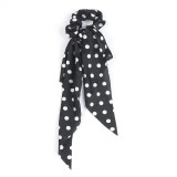 Elastic de par cu panglica negru cu buline albe