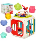 Cub educativ senzorial 7 in1 cu xilofon si forme Bibi-inn
