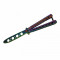 Cutit Briceag fluture Balisong Butterfly pentru antrenament rainbow