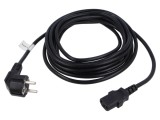 Cablu CEE 7/7 ştecăr unghi, IEC C13 mamă, PVC, 5m