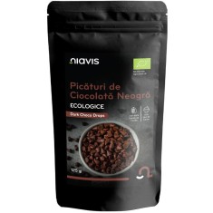 Picaturi de Ciocolata Neagra Ecologice/Bio 125g