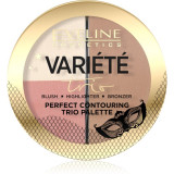 Eveline Cosmetics Vari&eacute;t&eacute; Trio Patela pentru conturul fetei 3 in 1 culoare 02 Medium 10 g