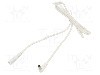 Cablu alimentare DC, DC 5,5/2,5 mufa, DC 5,5/2,5 soclu, alb, 1,5m, WEST POL - A25-C25-C100-150WH