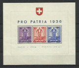 Elvetia MNH 1936 - Mi Bk 2 - Pro Patria B3, Nestampilat