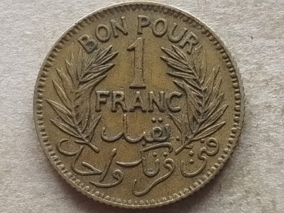 TUNISIA-1 FRANC 1945 foto