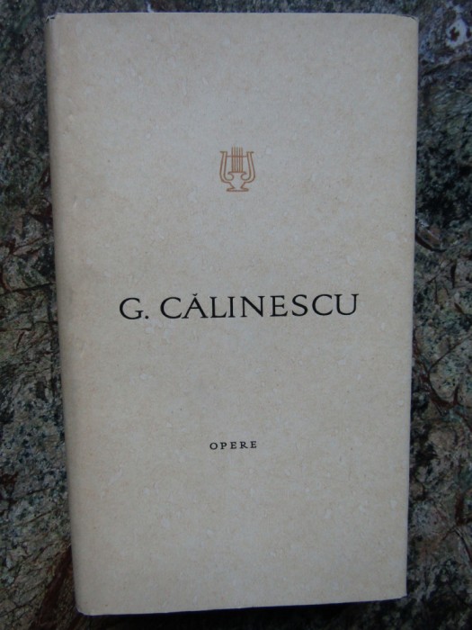 GEORGE CALINESCU - OPERE volumul 9 SUN. TEATRU (1971, editie cartonata)
