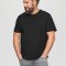 s.Oliver Big Sizes Tricou barbati big sizes cu decolteu la baza gatului, Regular fit, din bumbac, Negru, 2XL