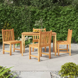 vidaXL Set de sufragerie de grădină, lemn masiv de tec, 5 piese 3157148