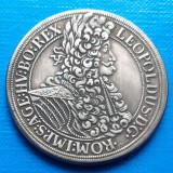 Ungaria 1696 Leopold I Taler Argint Replica - Moneda Veche Numismatică