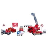 Set Vehicule de Jucărie Pompieri Scară 1:87 Schelet Metalic Multicolor, CMCLASS