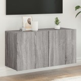 vidaXL Comodă TV de perete, gri sonoma, 80x30x41 cm