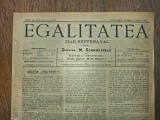 EGALITATEA, Ziar septemanal, 1905, NR 6 * Director M. Schwarzfeld