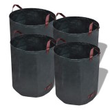 vidaXL Sac de Deșeuri de Grădină Verde &icirc;nchis 4 buc 120 L 150 g/m&sup2;