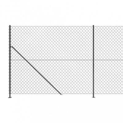 Gard plasa de sarma cu bordura, antracit, 2x25 m GartenMobel Dekor foto