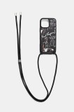 Karl Lagerfeld husă pentru telefon iPhone 16 Pro Max culoarea negru, KLHCP16XPGGRMPCK