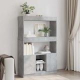 Cumpara ieftin Dulap &icirc;nalt, gri beton, 92x33x140 cm, lemn prelucrat