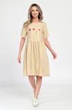 Cumpara ieftin Rochie Medie Dama, Casual, Bej V308 - XL, Eranthe