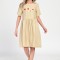 Rochie Medie Dama, Casual, Bej V308 - XL