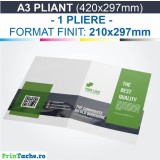 Pliant format A3 - 1 pliere