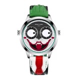 Ceas Barbati Lige 89160 Argintiu-Verde , Design Fashion, Joker, Functii Multiple, Rezistent la socuri, Rezistent la Apa 3ATM