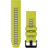 Curea ceas smartwatch Garmin, 26mm, QuickFit, Silicon, Electric Lime/Graphite