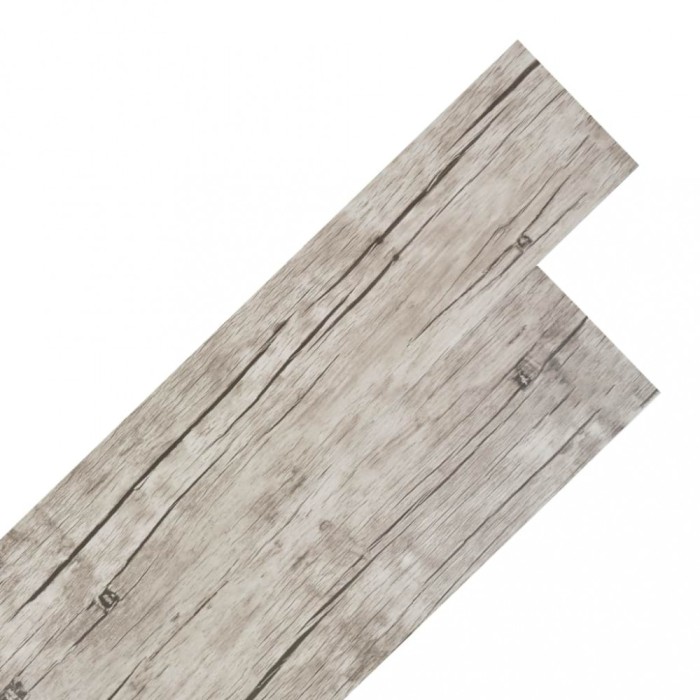 vidaXL Plăci pardoseală autoadezive stejar decolorat 5,02 m&sup2;, 2 mm PVC