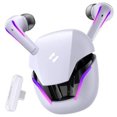 Casti gaming wireless, Bluetooth 5.3, RGB Havit TW970, alb foto