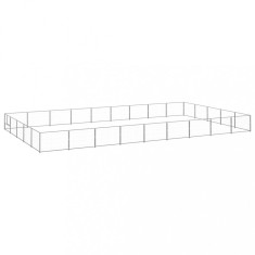 vidaXL Padoc pentru c&acirc;ini, argintiu, 45 m&sup2;, oțel 3082167