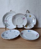 Lot de 5 farfurioare porțelan diverse modele